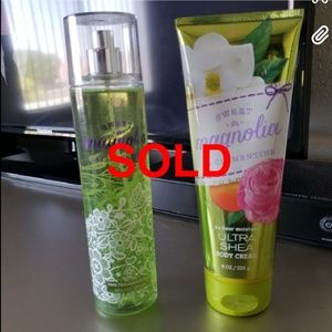 Bath and body works spray and body cream